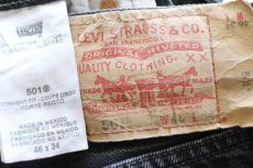 画像5: メキシコ製 Levi'sリーバイス 501 カットオフ ブラック デニムパンツ W46★SDP3909 特大 (5)