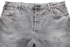 画像4: Levi'sリーバイス 501 USED加工 ストレッチ 先染め グレー デニムパンツ W40★SDP3931 (4)