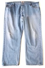画像2: 00s メキシコ製 Levi'sリーバイス 501 ダメージ デニムパンツ W48 L30★SDP3886 特大 (2)