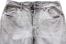 画像4: Levi'sリーバイス 501 USED&ブリーチ加工 先染め ブラック デニムパンツ W34 L30★SDP3977 (4)