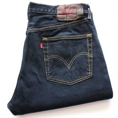 画像1: 00s Levi'sリーバイス 501 後染め ブラック デニムパンツ カスタム W36 L30★SDP3981 (1)