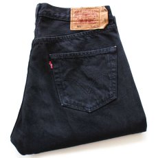 画像1: Levi'sリーバイス 501 後染め ブラック デニムパンツ W33★SDP4063 (1)