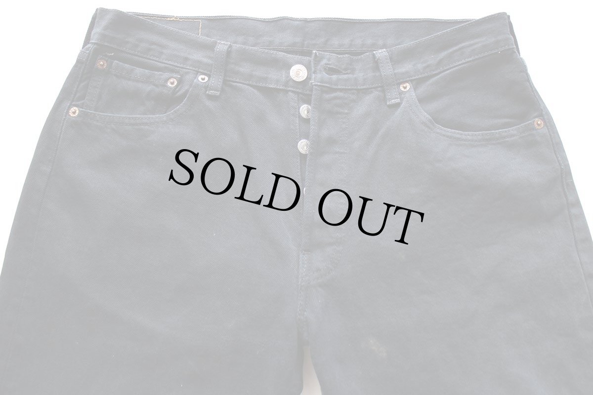 画像4: トルコ製 Levi'sリーバイス 501 後染め ブラック デニムパンツ W34 L32★SDP4066 ユーロ (4)