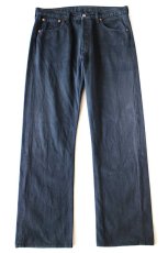 画像2: Levi'sリーバイス 501 後染め ブラック デニムパンツ W34★SDP4065 (2)