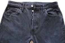 画像4: ポーランド製 LEVI'Sリーバイス PREMIUM 501 BIGE ストレッチ 後染め ブラック デニムパンツ W33 L30★SDP4064 ユーロ (4)