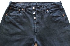 画像4: Levi'sリーバイス 501 後染め ブラック デニムパンツ W34★SDP4065 (4)