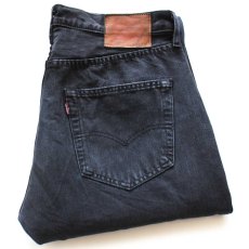 画像1: ポーランド製 LEVI'Sリーバイス PREMIUM 501 BIGE ストレッチ 後染め ブラック デニムパンツ W33 L30★SDP4064 ユーロ (1)