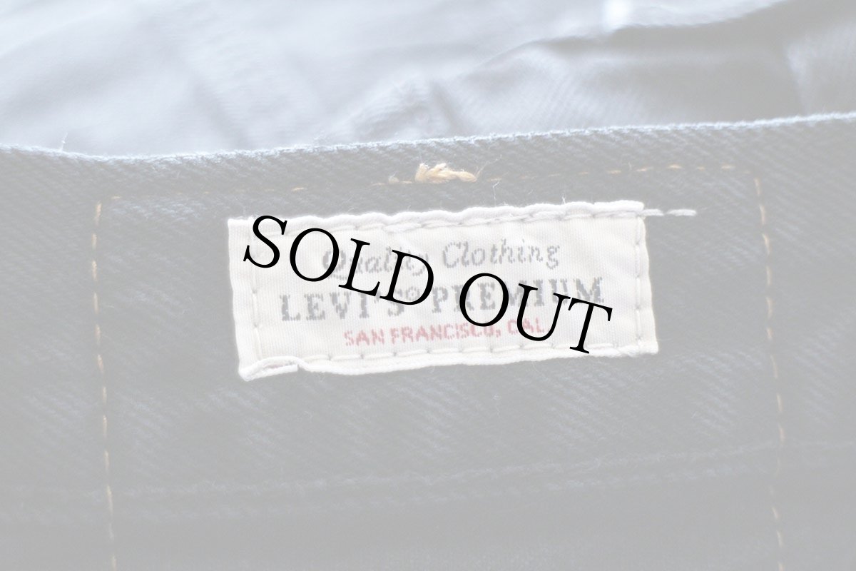 画像6: LEVI'Sリーバイス PREMIUM 501 BIGE 後染め ブラック デニムパンツ W34 L30★SDP3984 (6)