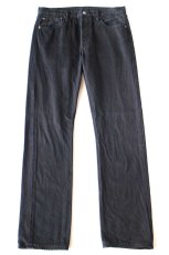 画像2: Levi'sリーバイス 501 後染め ブラック デニムパンツ W32★SDP4062 (2)