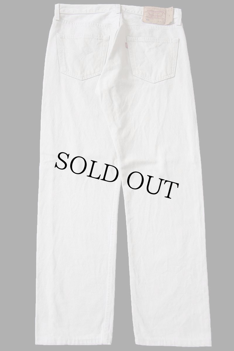 画像3: 00s ポーランド製 Levi'sリーバイス 501 先染め カラーデニムパンツ ベージュ W34★SDP3988 ユーロ (3)