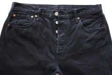 画像4: Levi'sリーバイス 501 後染め ブラック デニムパンツ W32★SDP4062 (4)