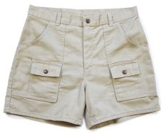 画像1: 80s USA製 ACTIVEWEAR ブッシュ ショートパンツ カーキ 32★ショーツ (1)