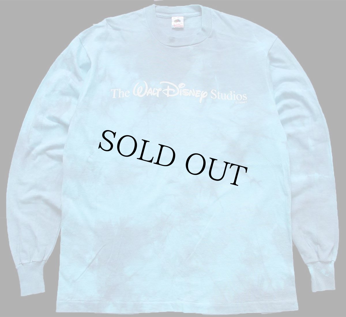 画像2: 90s USA製 The Walt Disney Studios ディズニー ロゴ タイダイ染め コットン 長袖Tシャツ XL (2)