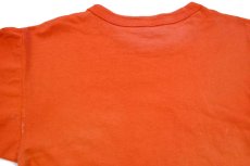 画像7: 80s USA製 Championチャンピオン NFL CLEVELAND BROWNS アメフト ひび割れプリント コットンTシャツ オレンジ M (7)