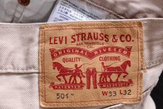 画像5: トルコ製 Levi'sリーバイス 501 カラーデニムパンツ ベージュ W33 L32★SDP4057 ユーロ (5)