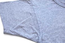 画像6: 80s USA製 Championチャンピオン 無地 目無し バインダーネック 88/12 Tシャツ 杢グレー M★A (6)