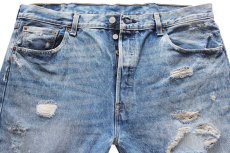 画像4: Levi'sリーバイス 501 USED加工 ケミカルウォッシュ デニムパンツ W38 L32★SDP4128 アシッド (4)