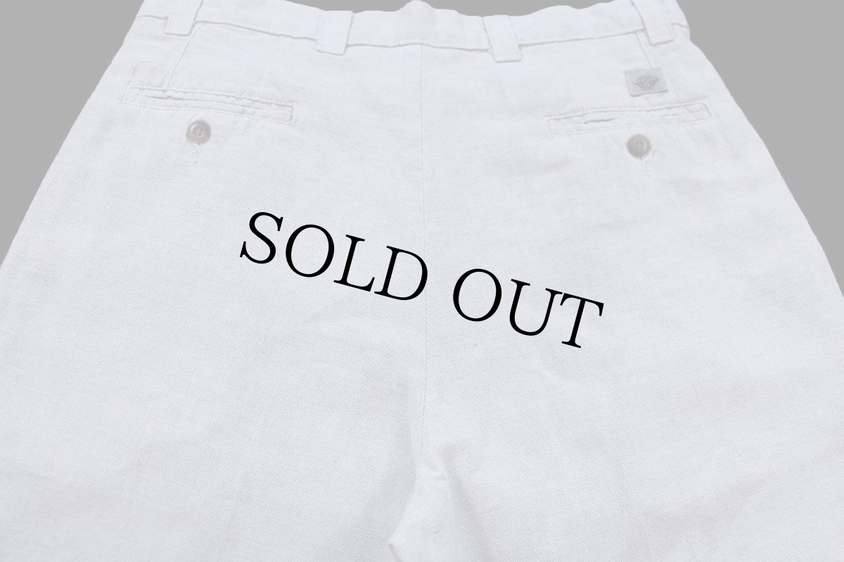 画像5: 90s USA製 DOCKERSドッカーズ LOOSE FIT ツータック スラックス リネン×コットンパンツ ベージュ W34 L30★Levi'sリーバイス (5)