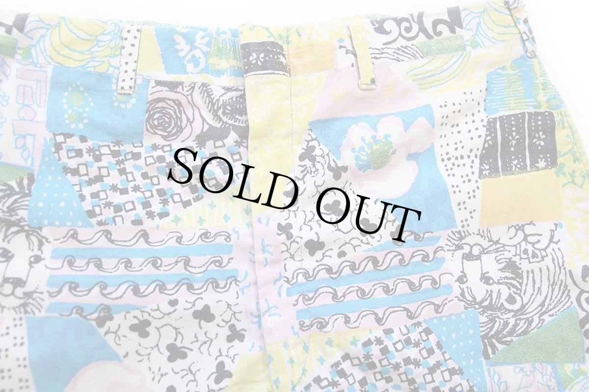 画像3: 70s Lilly Pulitzer アート パッチワーク プリント ショートパンツ W33★ショーツ (3)