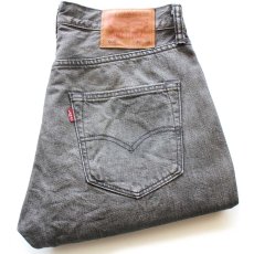 画像1: ポーランド製 Levi'sリーバイス 501 USED加工 先染め ブラック デニムパンツ カスタム W30★SDP4069 ユーロ (1)