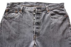 画像4: Levi'sリーバイス 501 先染め ブラック デニムパンツ フェード W38★SDP4135 (4)