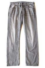 画像2: ポーランド製 Levi'sリーバイス 501 USED加工 先染め ブラック デニムパンツ カスタム W30★SDP4069 ユーロ (2)