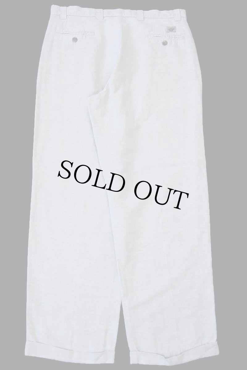 画像3: 90s USA製 DOCKERSドッカーズ LOOSE FIT ツータック スラックス リネン×コットンパンツ ベージュ W34 L30★Levi'sリーバイス (3)