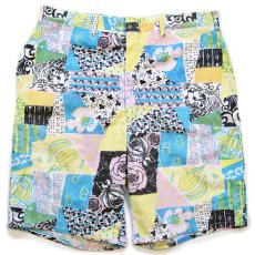 画像1: 70s Lilly Pulitzer アート パッチワーク プリント ショートパンツ W33★ショーツ (1)