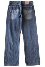 画像3: 00s トルコ製 Levi'sリーバイス 501 USED加工 後染め カラーデニムパンツ 紺 W32★SDP4071 ユーロ (3)