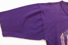 画像6: 90s USA製 NBA LOS ANGELES LAKERS レイカーズ Vネック コットンTシャツ 紫 L (6)