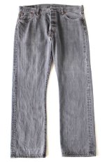 画像2: Levi'sリーバイス 501 先染め ブラック デニムパンツ フェード W38★SDP4135 (2)