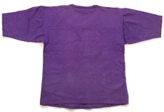 画像3: 90s USA製 NBA LOS ANGELES LAKERS レイカーズ Vネック コットンTシャツ 紫 L (3)