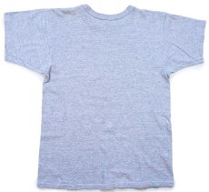 画像3: 80s USA製 Championチャンピオン 無地 目無し バインダーネック 88/12 Tシャツ 杢グレー M★A (3)