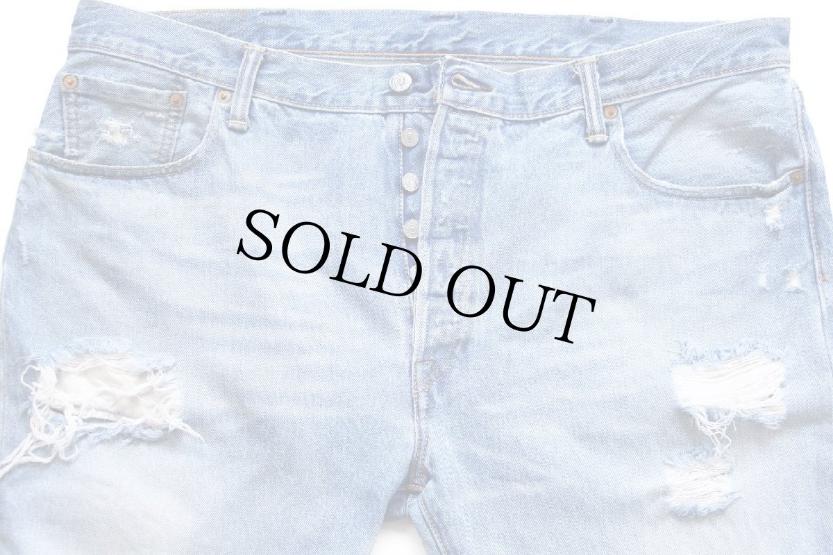 画像4: Levi'sリーバイス 501 USED加工 デニムパンツ ヒゲ W40 L32★SDP4181 (4)