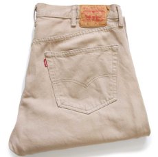 画像1: Levi'sリーバイス 501 後染め カラーデニムパンツ カーキ W38 L34★SDP4151 (1)