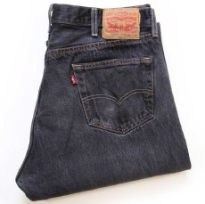 画像1: Levi'sリーバイス 501 先染め ブラック デニムパンツ W38★SDP4148 (1)