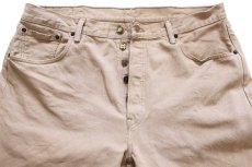 画像4: Levi'sリーバイス 501 後染め カラーデニムパンツ カーキ W38 L34★SDP4151 (4)