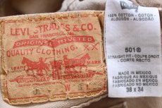 画像5: Levi'sリーバイス 501 後染め カラーデニムパンツ カーキ W38 L34★SDP4151 (5)
