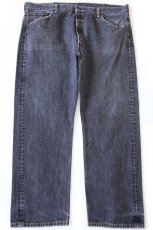 画像2: Levi'sリーバイス 501 先染め ブラック デニムパンツ フェード W44★SDP4149 (2)