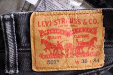 画像5: Levi'sリーバイス 501 ブラック デニムパンツ W38 L34★SDP4147 (5)
