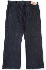 画像3: Levi'sリーバイス 501 後染め ブラック デニムパンツ W40★SDP4152 (3)