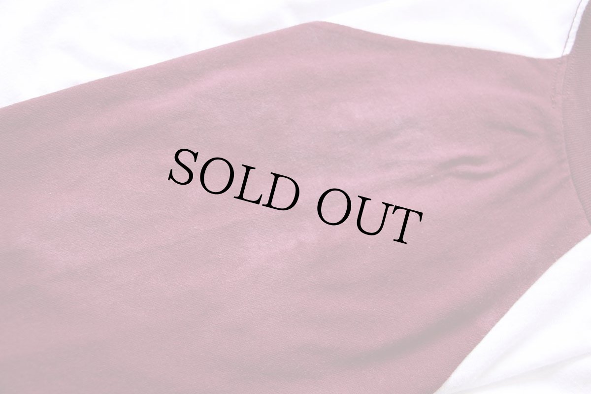 画像7: I'm a Pepper DrPepperドクターペッパー ロゴ 七分袖 ラグランTシャツ 白×ワインレッド 2XL★特大 (7)