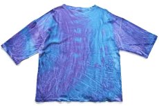 画像3: 90s USA製 USA製 タイダイ染め 五分袖 Tシャツ L/XL (3)