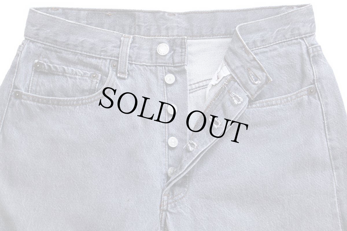 画像4: 80s USA製 Levi'sリーバイス 501 先染め ブラック デニムパンツ フェード W31 L34 (4)