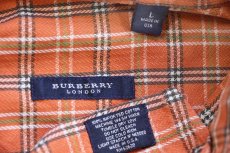 画像4: USA製 BURBERRY LONDON バーバリー タータンチェック ボタンダウン コットンシャツ L (4)