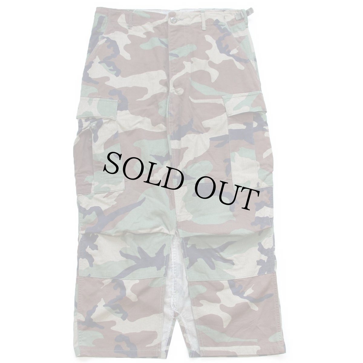 画像1: 80s 米軍 U.S.ARMY ウッドランドカモ BDU カーゴパンツ リメイク マキシ丈 スカート (1)