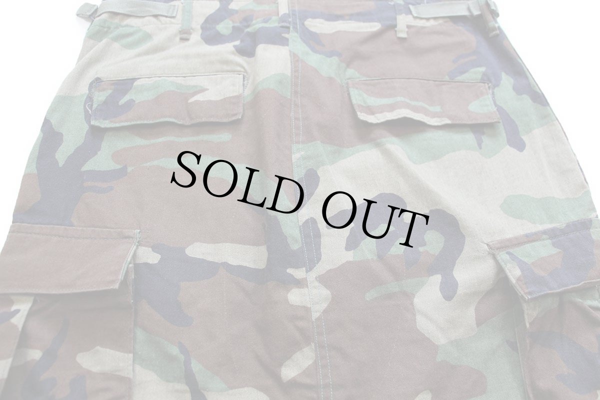 画像4: 80s 米軍 U.S.ARMY ウッドランドカモ BDU カーゴパンツ リメイク マキシ丈 スカート (4)