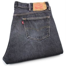 画像1: Levi'sリーバイス 501 先染め ブラック デニムパンツ W44★SDP4202 特大 (1)