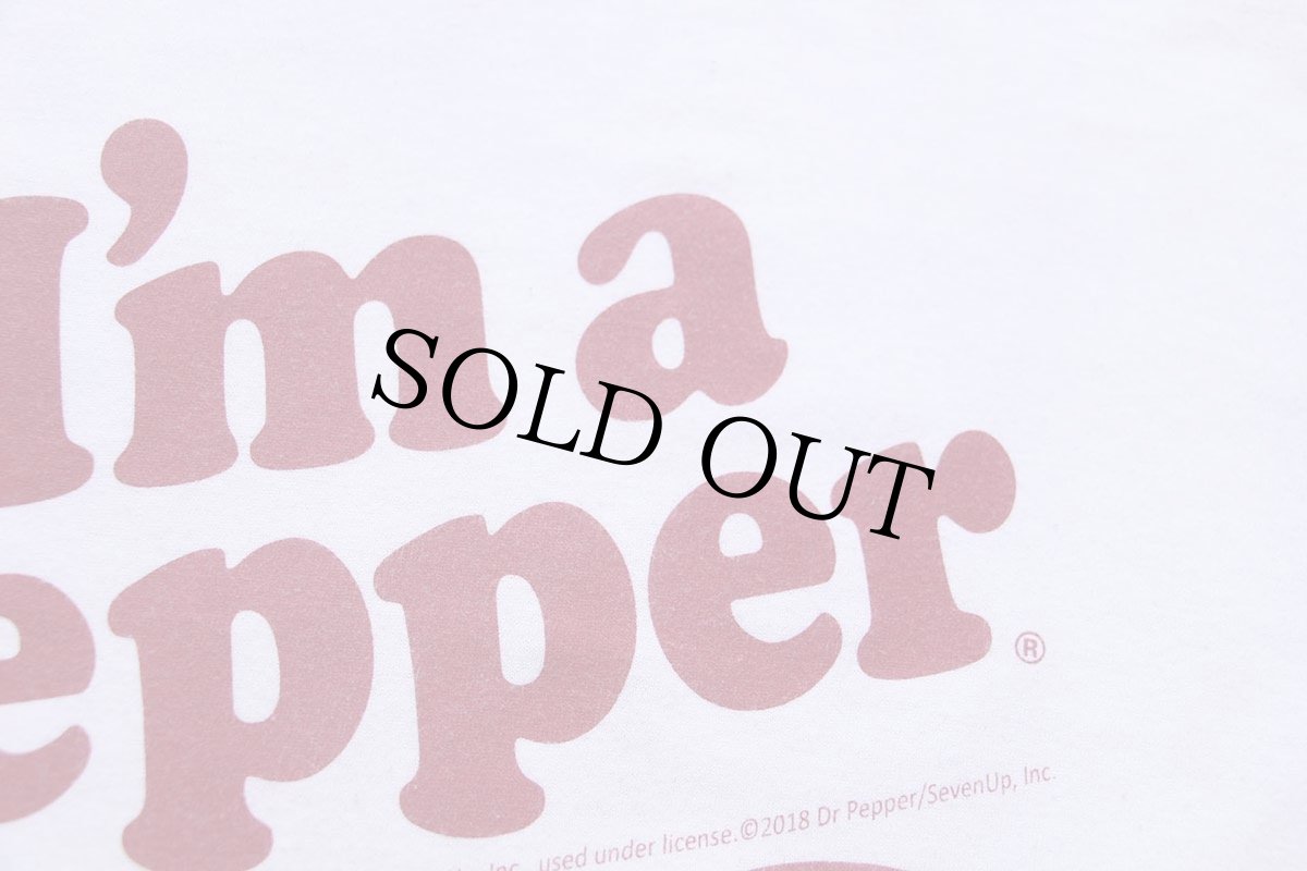 画像4: I'm a Pepper DrPepperドクターペッパー ロゴ 七分袖 ラグランTシャツ 白×ワインレッド 2XL★特大 (4)