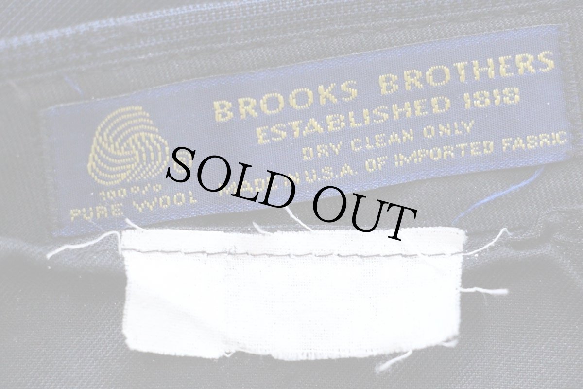 画像6: 80s USA製 BROOKS BROTHERSブルックスブラザーズ グレンチェック ツータック スラックス ウールパンツ 紺 W34 (6)